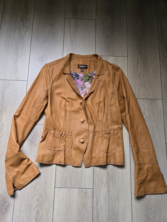 Danier Jackets & Blazers - Danier Tan "Buttery Soft" Leather Western-style Jacket Size S